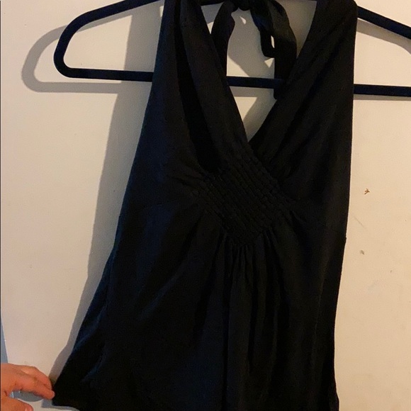 Black Basic Halter Top - Picture 2 of 6